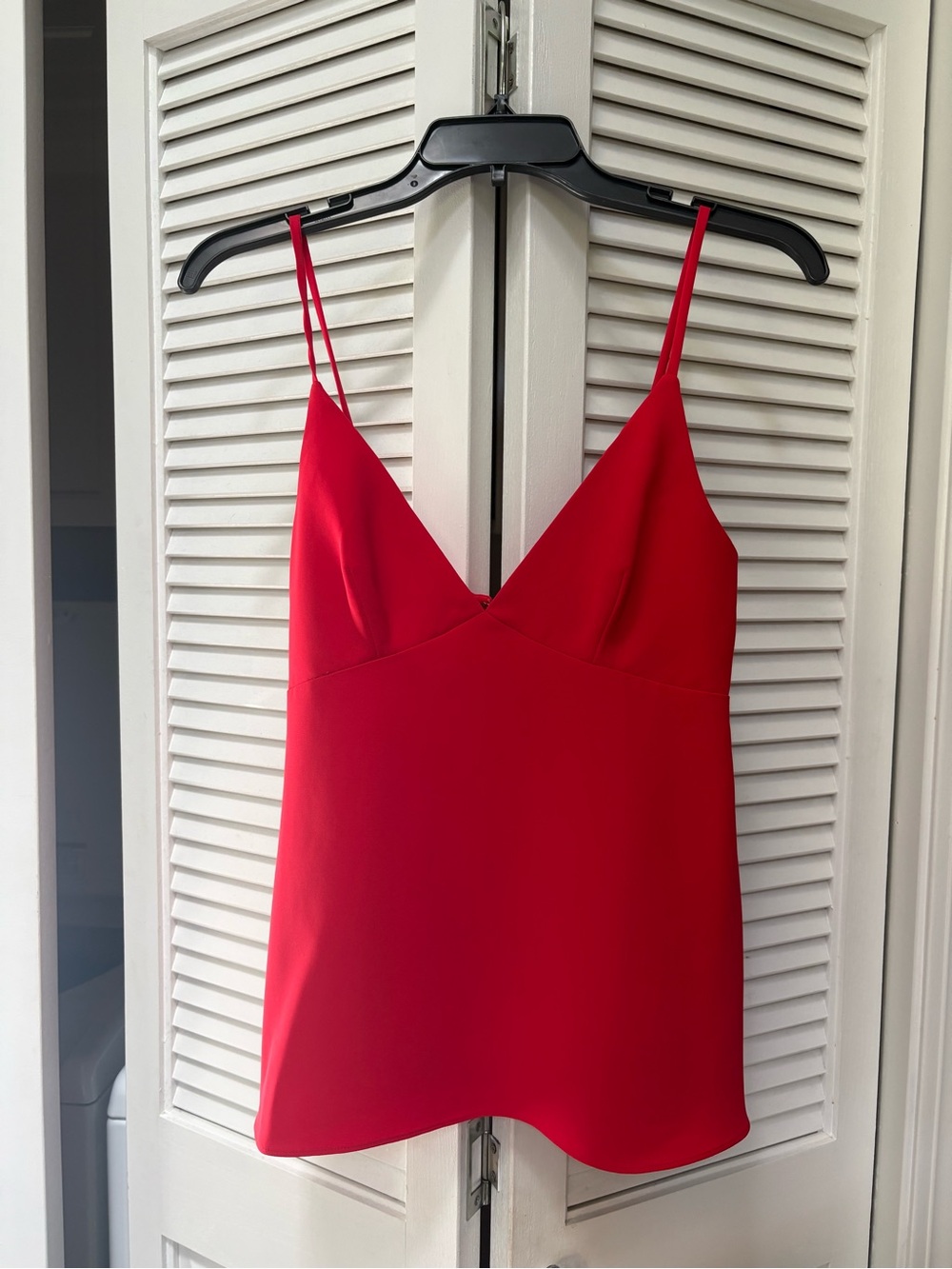 Amanda Uprichard Red Spaghetti Strap Cami